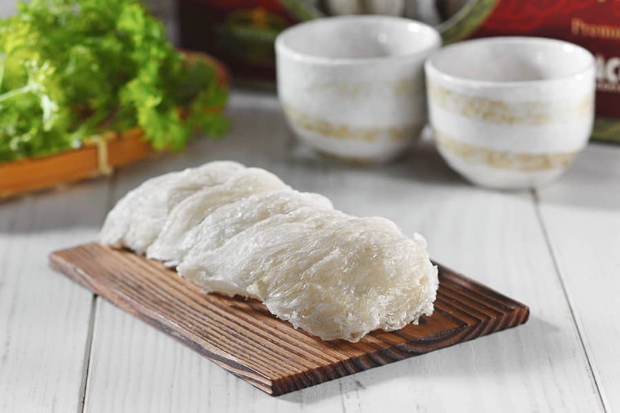 DRIED White A, white bird nest