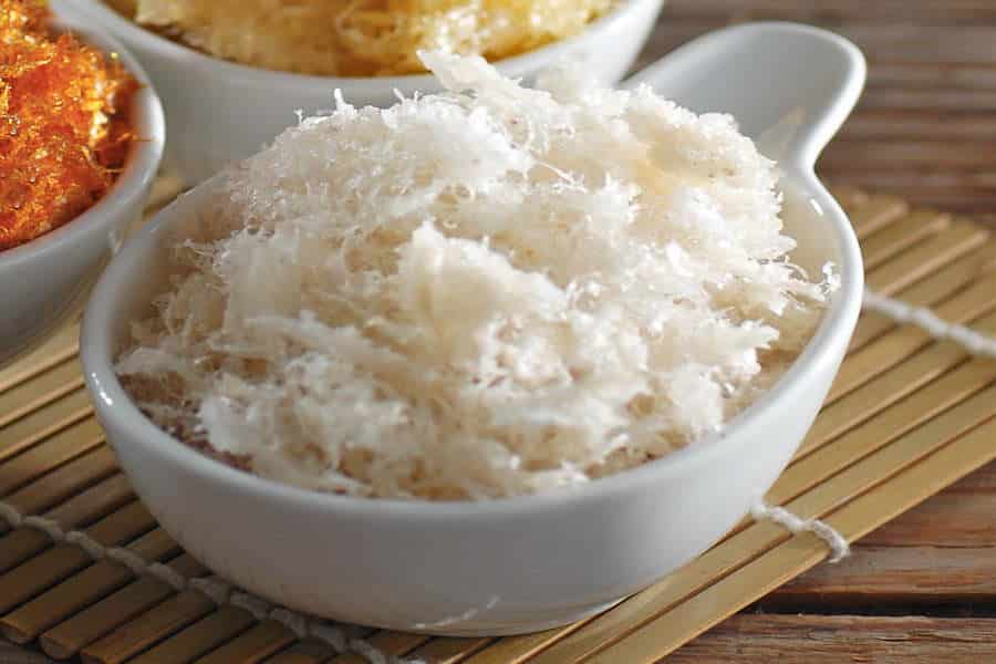 DRIED White Small Pieces, white bird nest